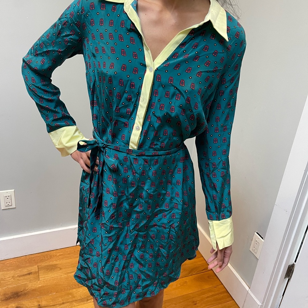 Navy dress with cool design